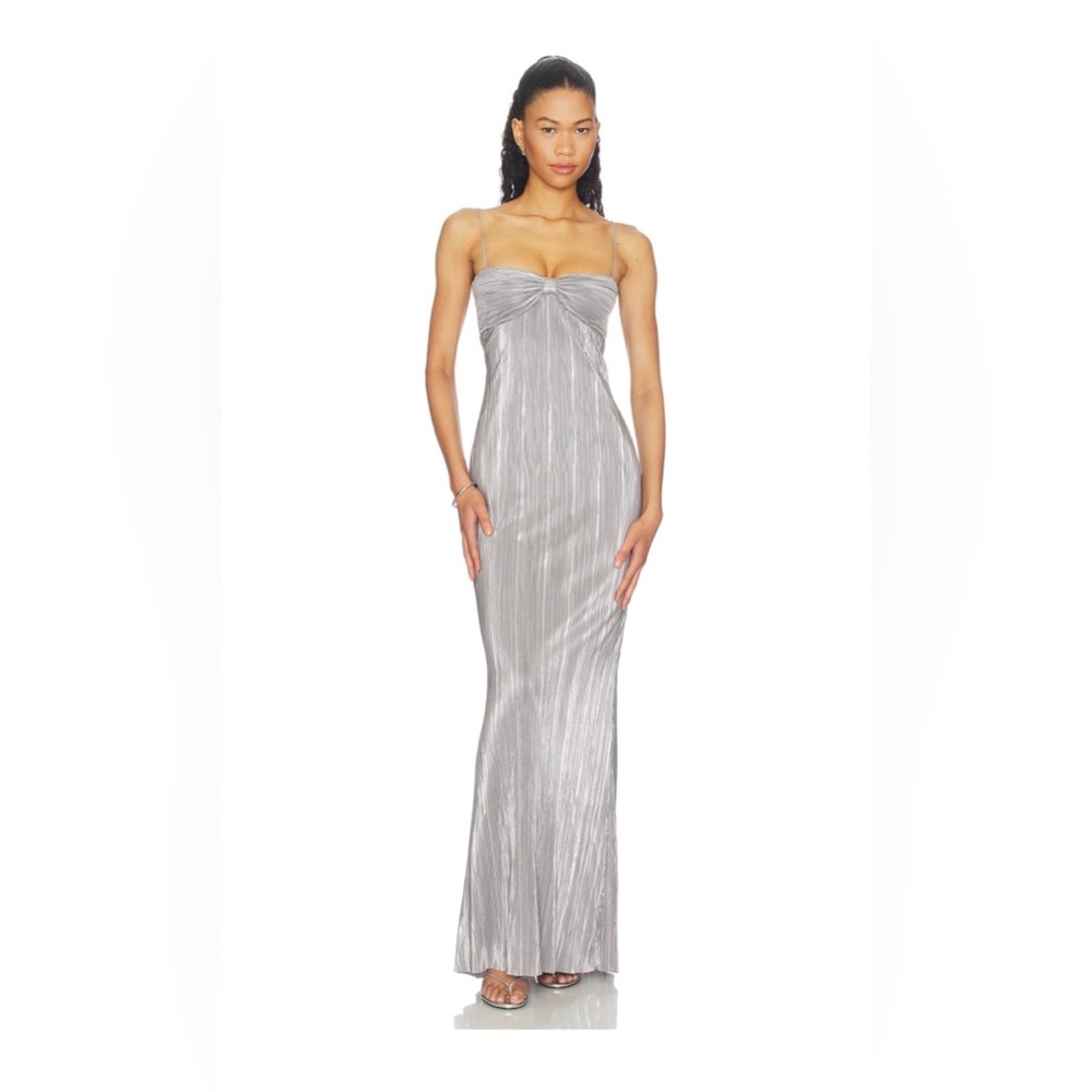 Lovers + Friends Mya Gown in Silver Gray